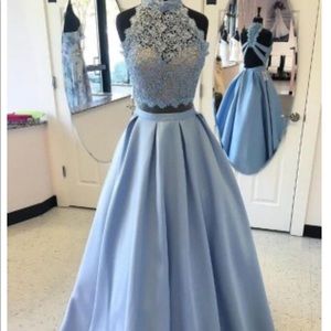 Two piece prom dress